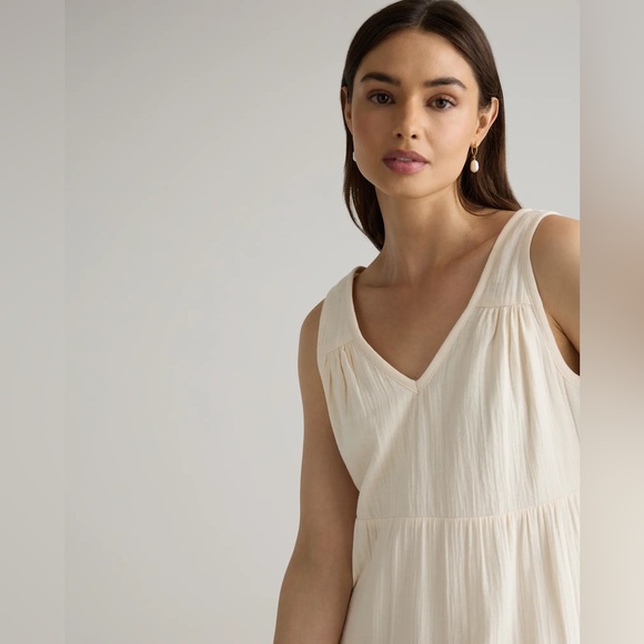 Quince 100% Organic Cotton Gauze Tiered Maxi Dress - Picture 4 of 8